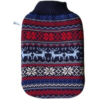 Hugo Frosch Eco Hot Water Bottle In Knitted Nordic Cover 2L