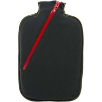 Hugo Frosch Eco Hot Water Bottle Black Zip Cover 2L