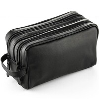 ZOHL Leather Toiletry Bag Black XL