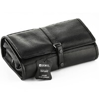 ZOHL Leather Hanging Toiletry Bag With Manicure Set