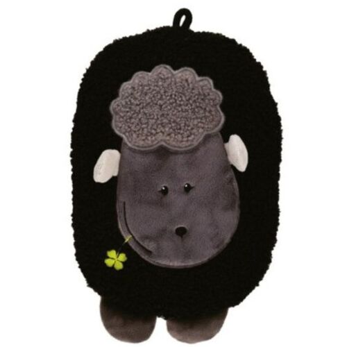 Hugo Frosch Eco Hot Water Bottle In Black Lamb Cover Small 0.8L