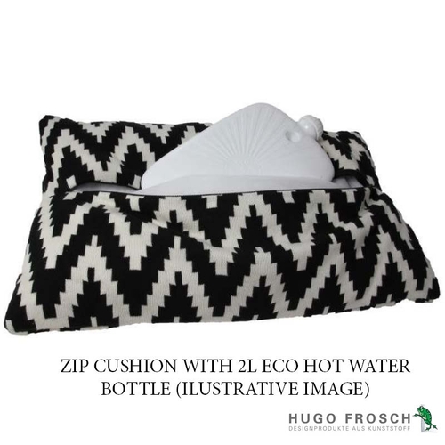 Hugo Frosch Organic Cotton Cushion With ECO Hot Water Bottle 2L Latte