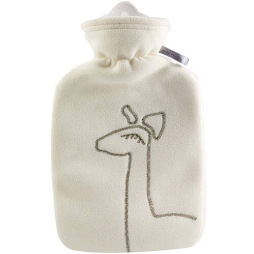 Hugo Frosch Hot Water Bottle In Cream Thick Cover 1.8L